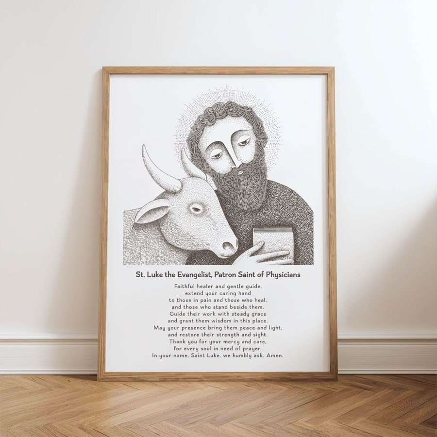 Saint Luke printable Catholic art preview