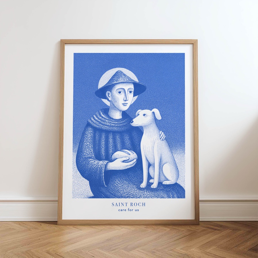 Saint Roch printable Catholic art preview