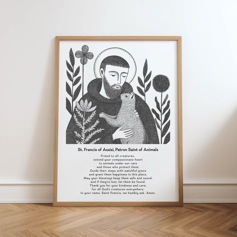 Saint Francis of Assisi printable Catholic art preview